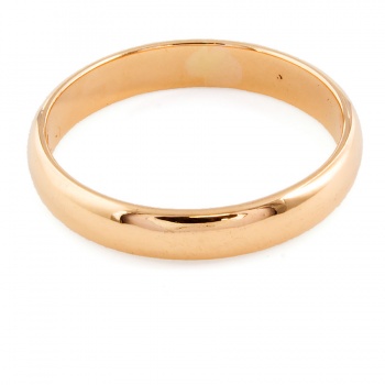22ct Gold 3.9g 3.5mm Court Wedding Ring Size O